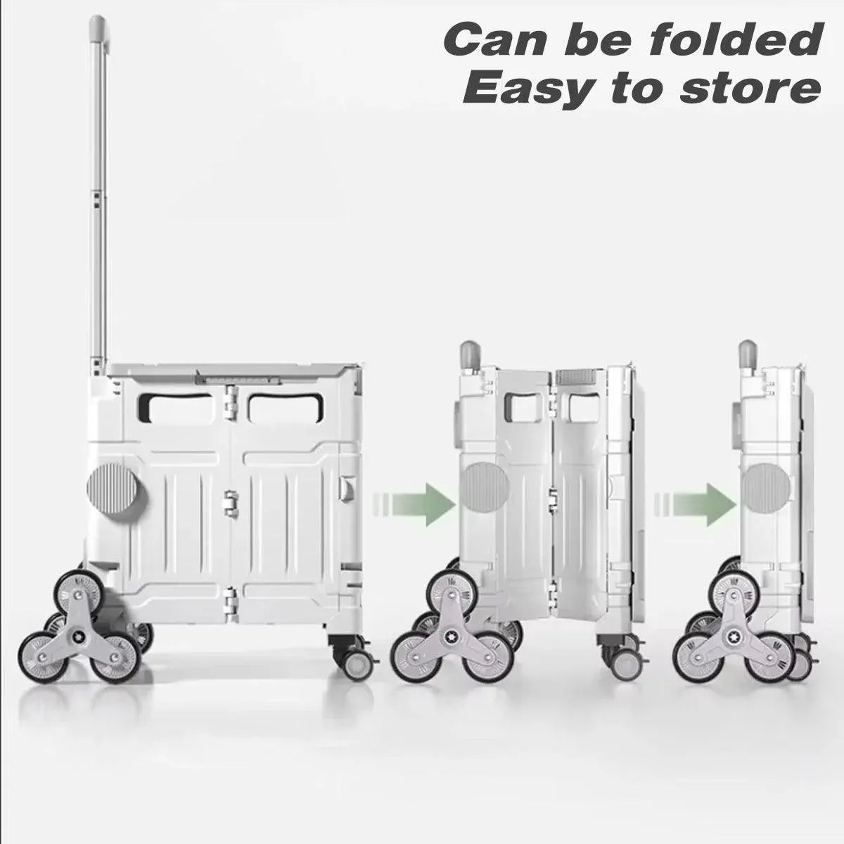 Light Grey Folding Utility Trolley with Lid - 1 Piece