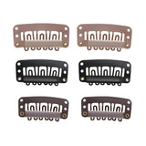 30pcs New Wig Snap Clips for Hair Extension Weft 32mm All Colors Hair Styling - Brown