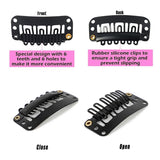 30pcs New Wig Snap Clips for Hair Extension Weft 32mm All Colors Hair Styling - Brown