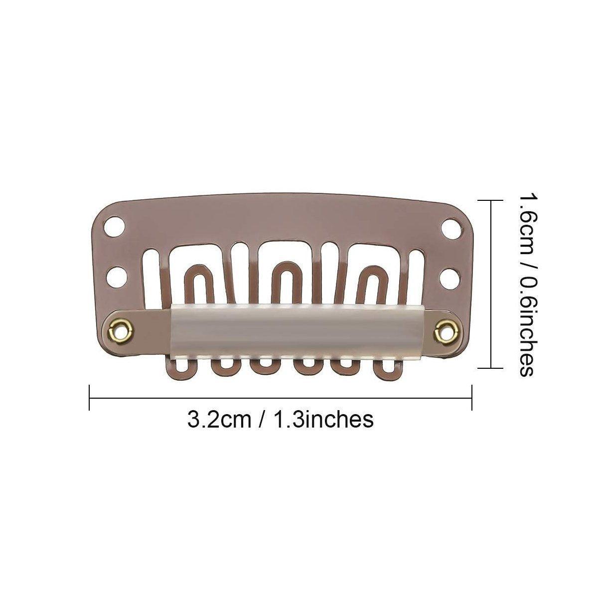 Hair Styling Tools: 30pcs New Wig Snap Clips for Hair Extension Weft 32mm All Colors Hair Styling - Brown