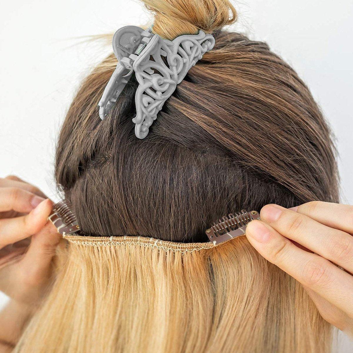 Hair Styling Tools: 30pcs New Wig Snap Clips for Hair Extension Weft 32mm All Colors Hair Styling - Brown