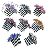 8Pack Rhinestone Hair Comb Non-Slip Simple All-Match Hair Accessories Fork Comb