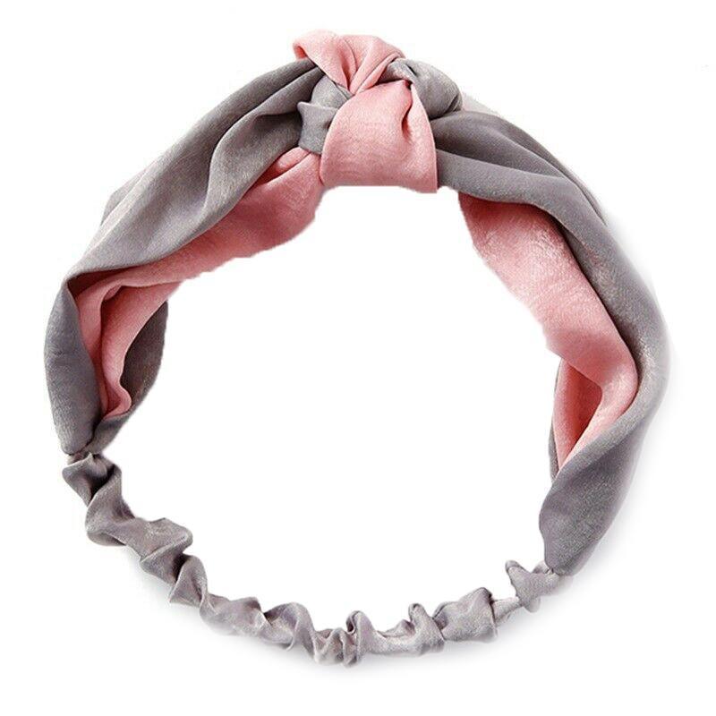 Women's Accessories: Women Chiffon Floral Print Headband Fashion Bohemian Elastic Cross Hair Bands - C-Red