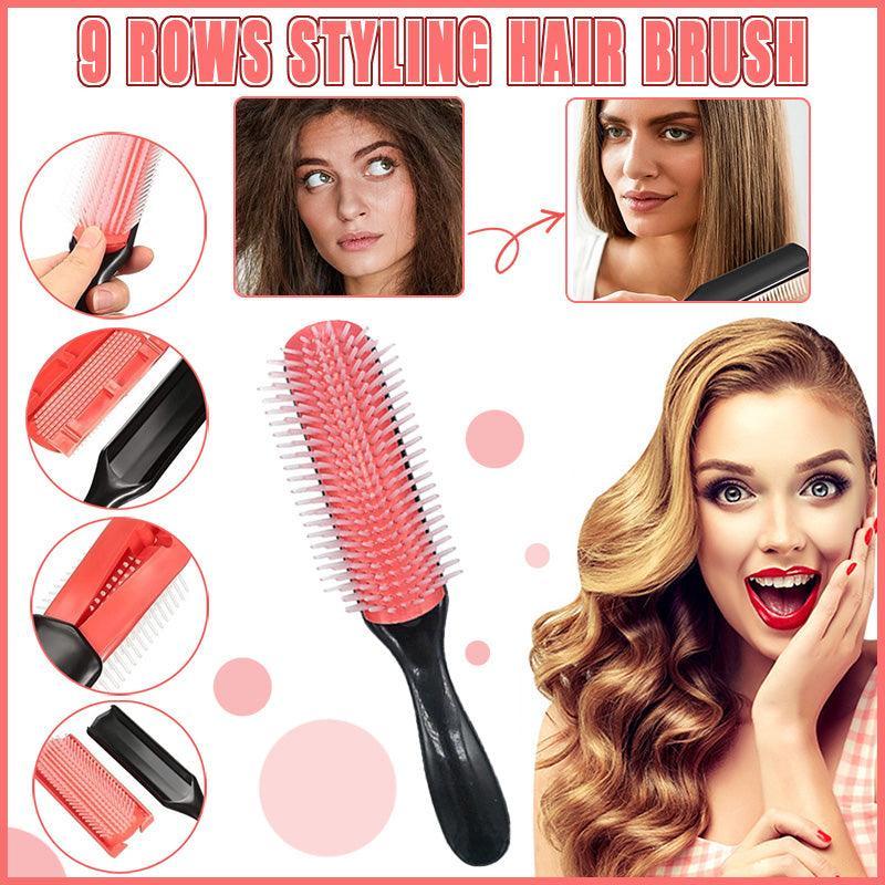 Hair Styling Tools: Hair Styling Brush Classic D3 Medium 9 Row Comb Styling Hairbrush