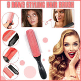 Hair Styling Tools: Hair Styling Brush Classic D3 Medium 9 Row Comb Styling Hairbrush