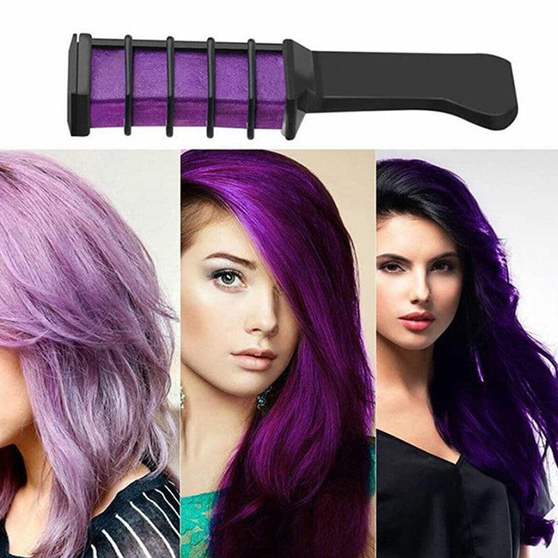 Hair Colouring: 10 Colours Hair Chalk Comb Kit Temporary Hair Dye for Parties and Creative Play
