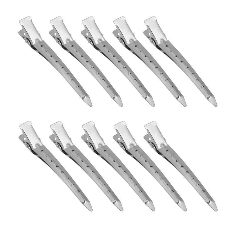 Women's Accessories: 6-54X 9cm Hairdressing Sectioning Hair Clips Duck Bill Hairpin Salon Metal Curl Clips - 12PCS
