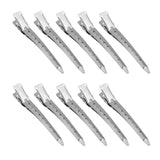 6-54X 9cm Hairdressing Sectioning Hair Clips Duck Bill Hairpin Salon Metal Curl Clips - 12PCS