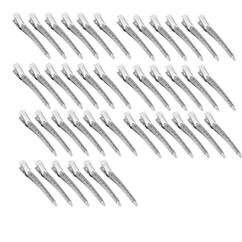 Women's Accessories: 6-54X 9cm Hairdressing Sectioning Hair Clips Duck Bill Hairpin Salon Metal Curl Clips - 12PCS