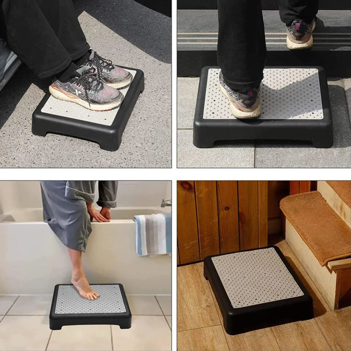 Non-Slip Half Step Stool 50 x 40 x 9.5 cm Indoor Outdoor Mobility Step, 1 Piece