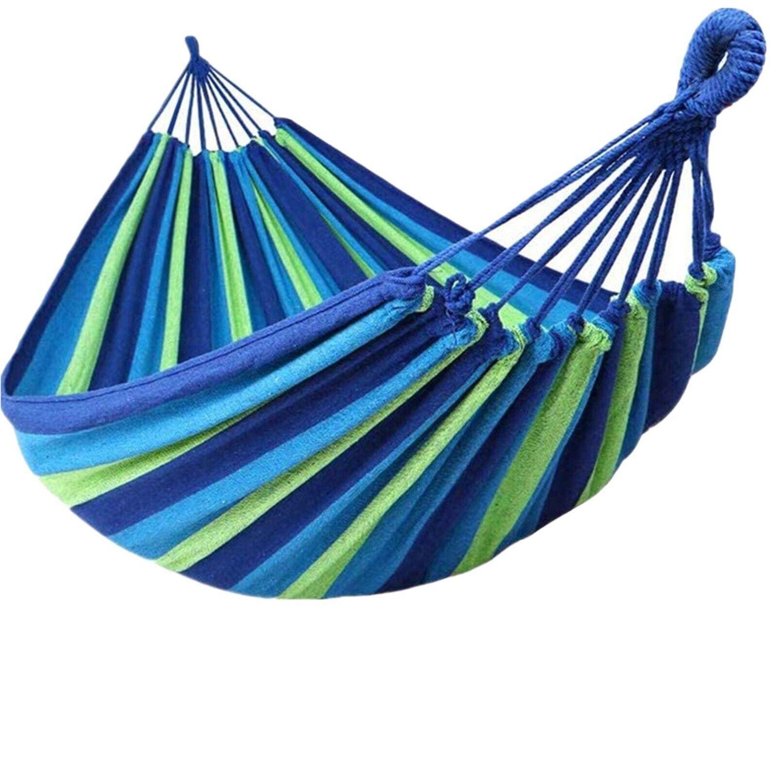 Hammocks & Accessories: Double Outdoor Hammock 260x150cm with Straps for Camping Hanging Tree Bed - Red