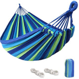 Hammocks & Accessories: Double Outdoor Hammock 260x150cm with Straps for Camping Hanging Tree Bed - Red