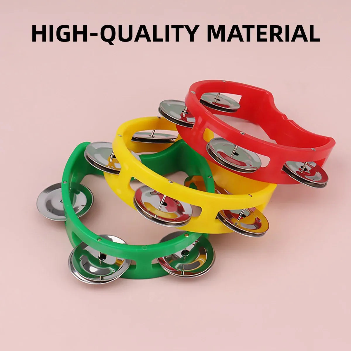 Hand Cranked Bell Set 4PCS Four Ring Bells Hand Held Musical Instrument