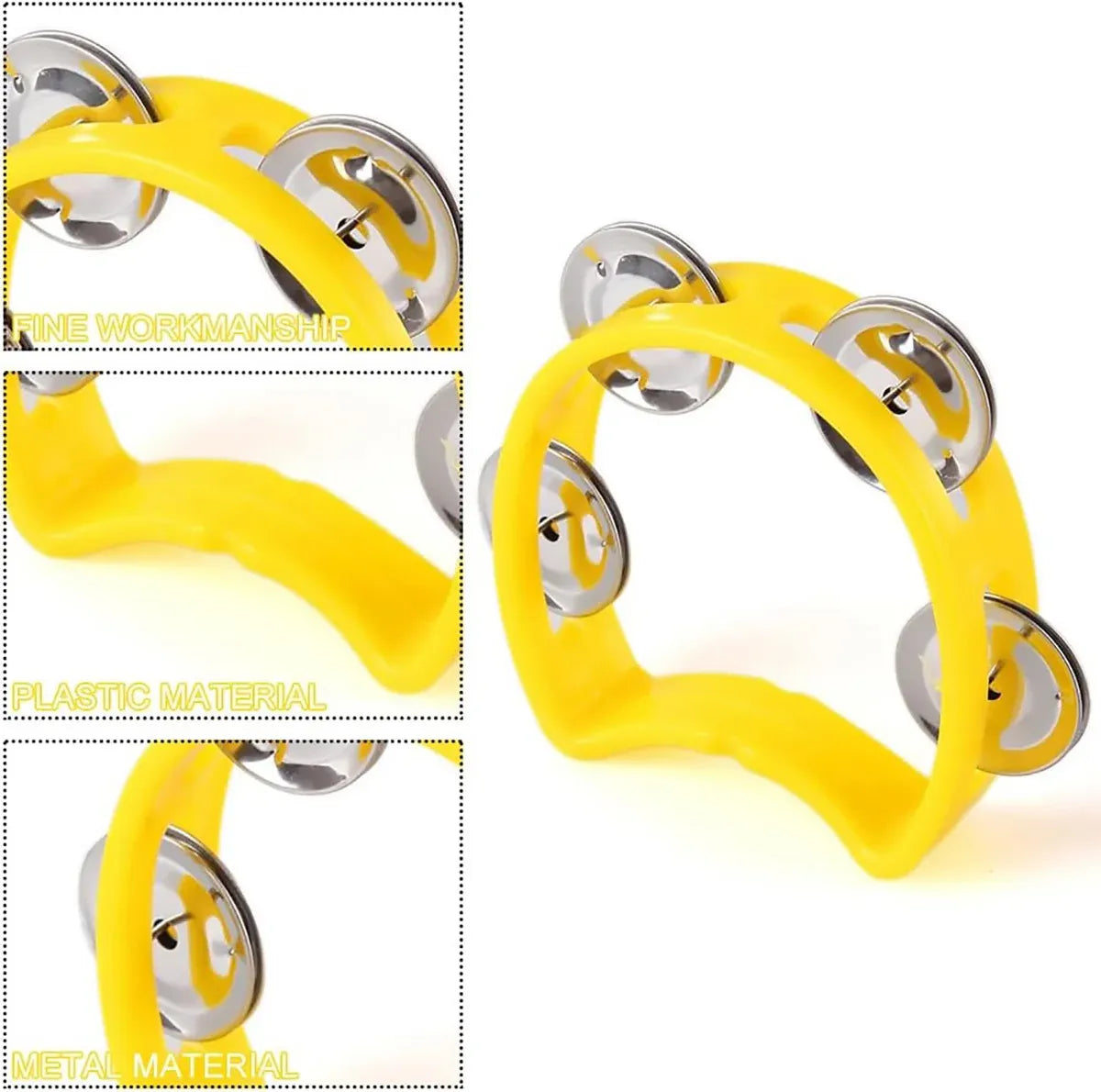 Hand Cranked Bell Set 4PCS Four Ring Bells Hand Held Musical Instrument
