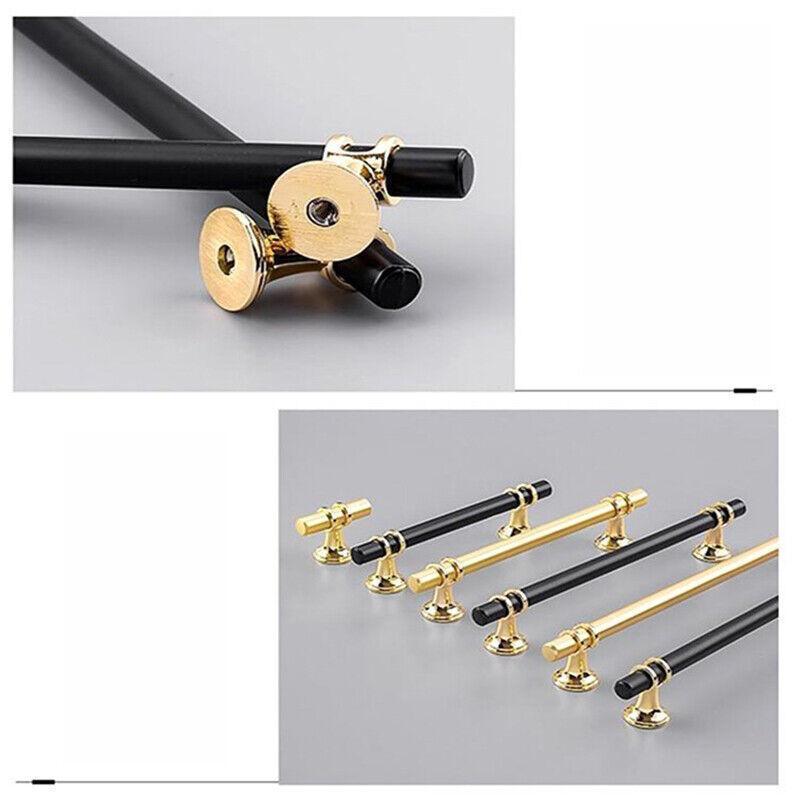 Door Hardware: Black Gold Design Kitchen Cabinet Handles Drawer Bar Handle Pull 96 128 160 192 320MM - 160mm