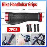 Bicycle Parts: Ergonomic MTB Bike Handlebar Grips 2PCS Lock On Rubber Cycling Mountain Bicycle - Black