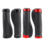 Bicycle Parts: Ergonomic MTB Bike Handlebar Grips 2PCS Lock On Rubber Cycling Mountain Bicycle - Red