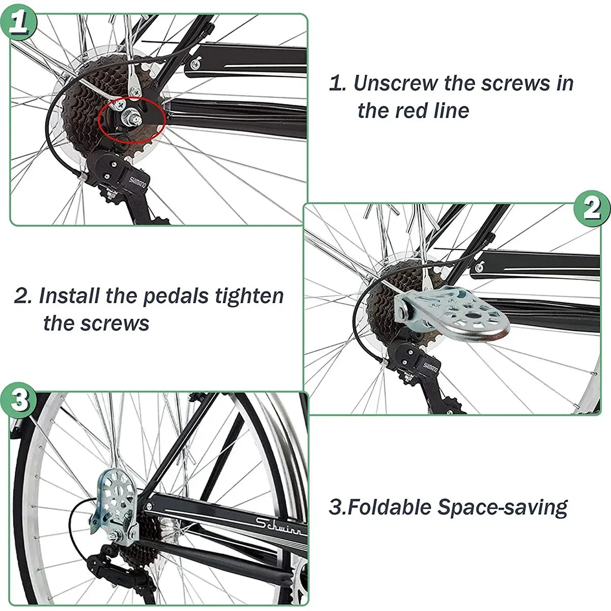 Bike Rear Seat Kit Set Carrier Cushion Backrest Footrest Safe for Bicycle Use