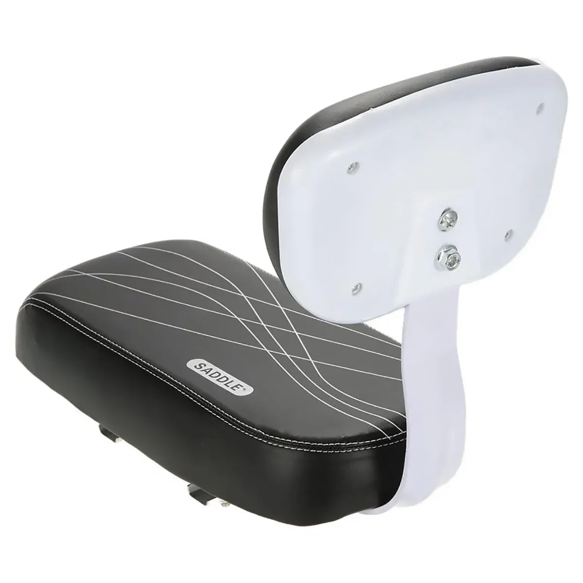 Bike Rear Seat Kit Set Carrier Cushion Backrest Footrest Safe for Bicycle Use