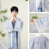 Boy's Shirts & T-shirts: Autumn Hanfu Outfit in Ancient Chinese Style for Young Wearers Tang Dynasty Inspired - 140