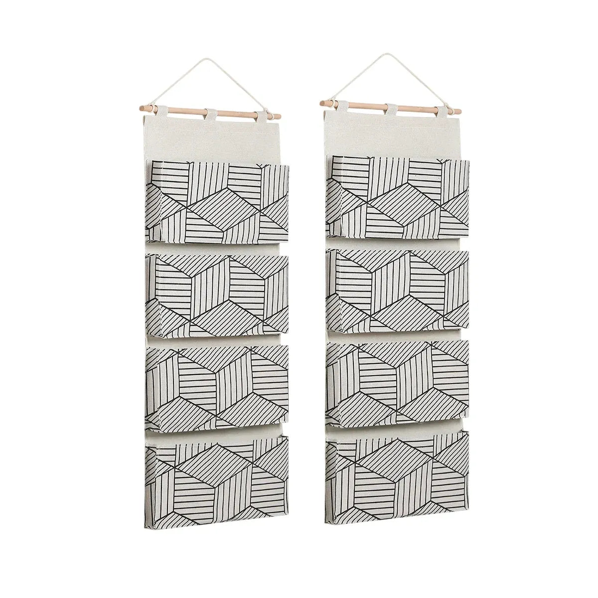 2PCS Multi Layer Wall Mounted Hanging Closet Storage Bag Wardrobe Organizer