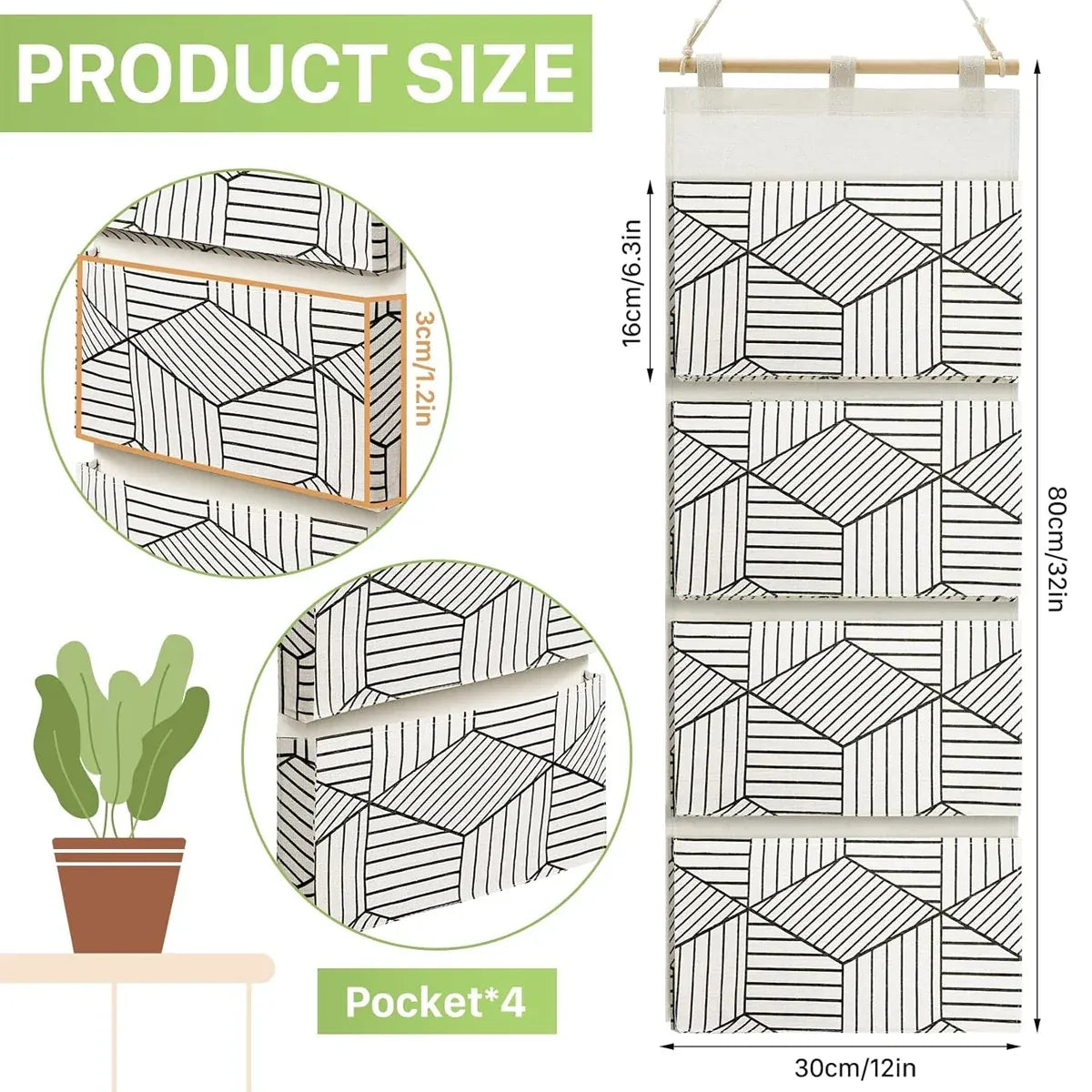 2PCS Multi Layer Wall Mounted Hanging Closet Storage Bag Wardrobe Organizer