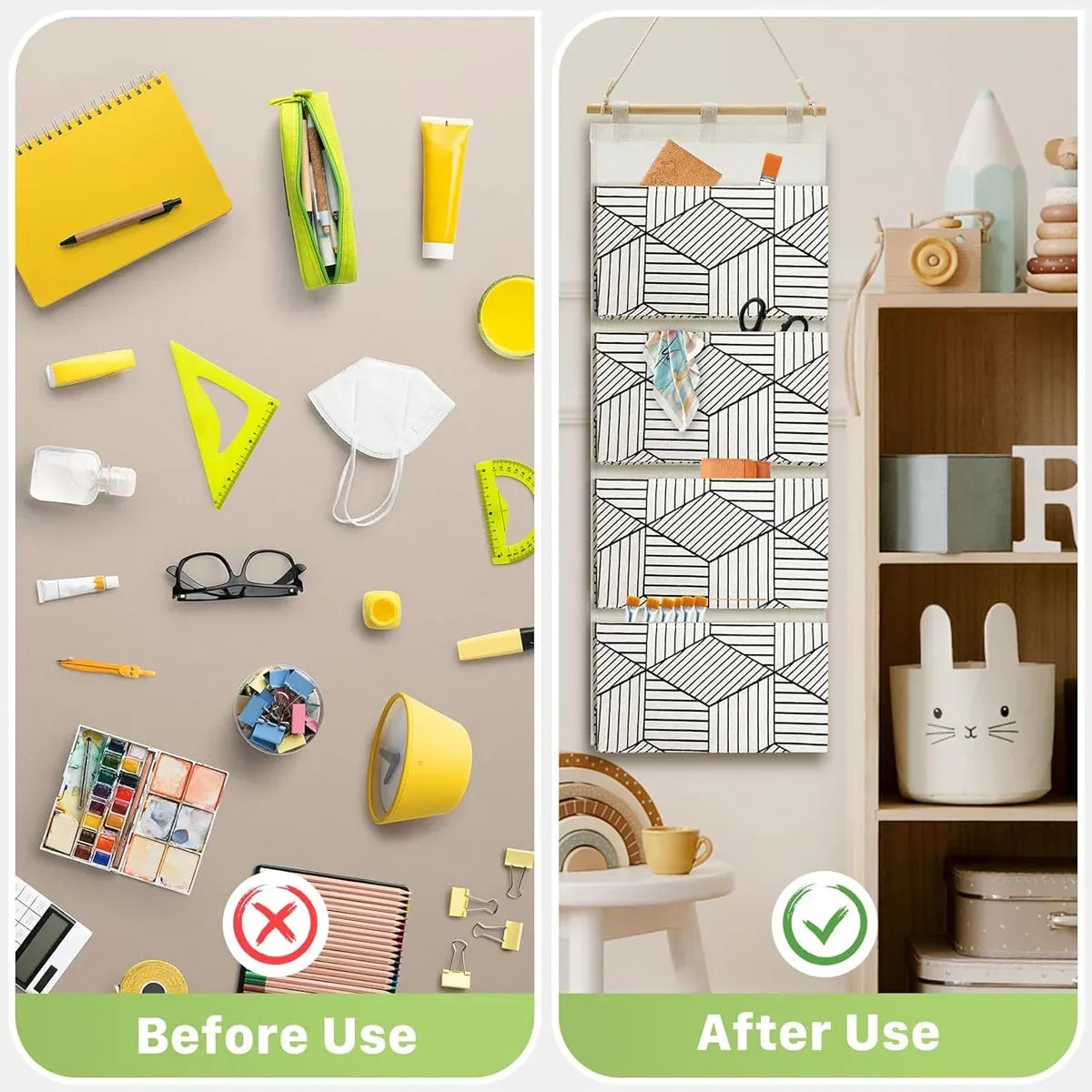 2PCS Multi Layer Wall Mounted Hanging Closet Storage Bag Wardrobe Organizer