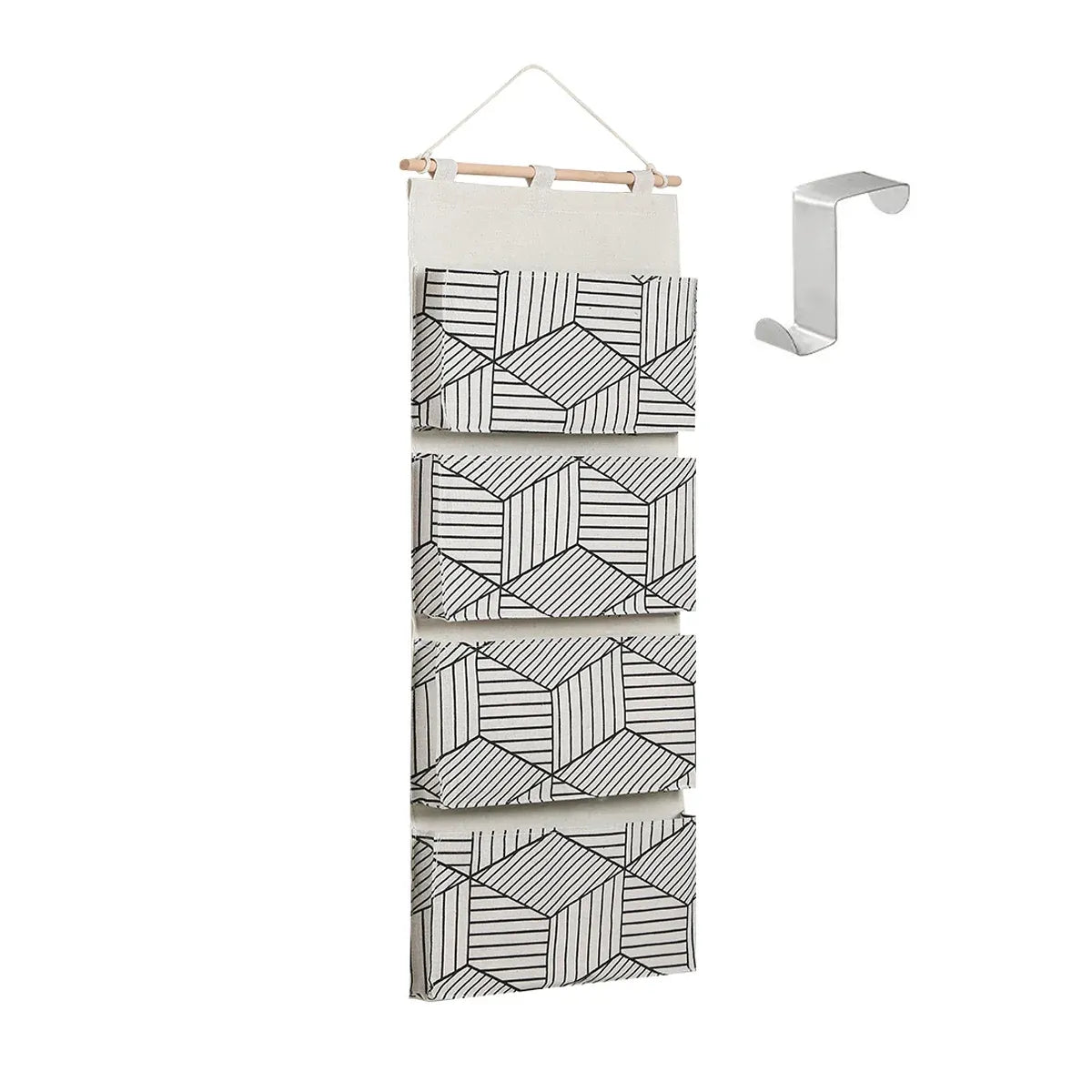 2PCS Multi Layer Wall Mounted Hanging Closet Storage Bag Wardrobe Organizer