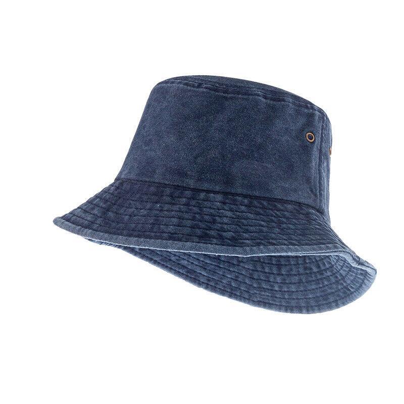 Women's Sleepwear: Unisex Men Women Washed Cotton Outdoor Camping Sports Bucket Hats Fisherman Hat - Blue 2