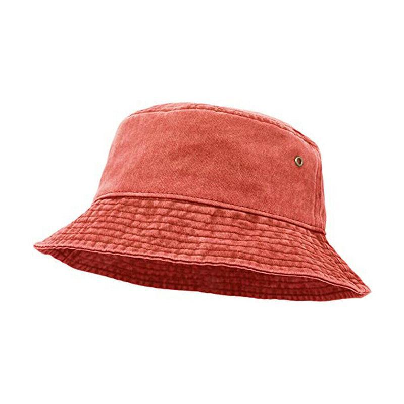 Unisex Men Women Washed Cotton Outdoor Camping Sports Bucket Hats Fisherman Hat - Khaki