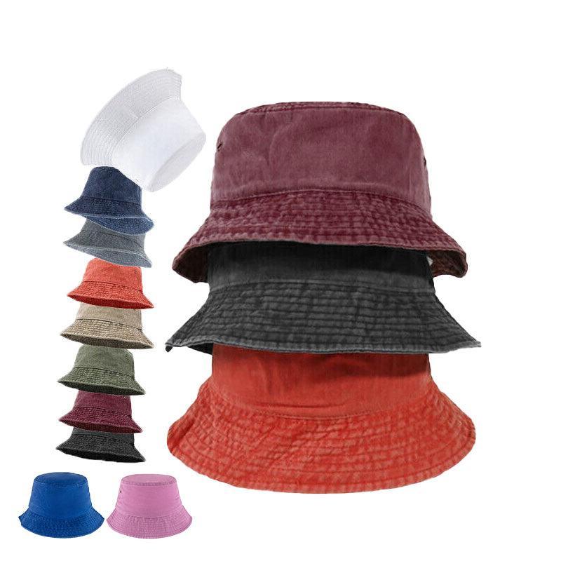 Women's Sleepwear: Unisex Men Women Washed Cotton Outdoor Camping Sports Bucket Hats Fisherman Hat - Orange