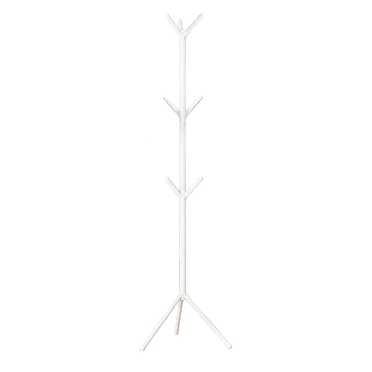 Clothing & Wardrobe Storage: 6Hooks Coat Stand Rack Clothes Hanger Hat Tree Jacket Umbrella Storage Organizer - Black