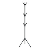 6Hooks Coat Stand Rack Clothes Hanger Hat Tree Jacket Umbrella Storage Organizer - Black