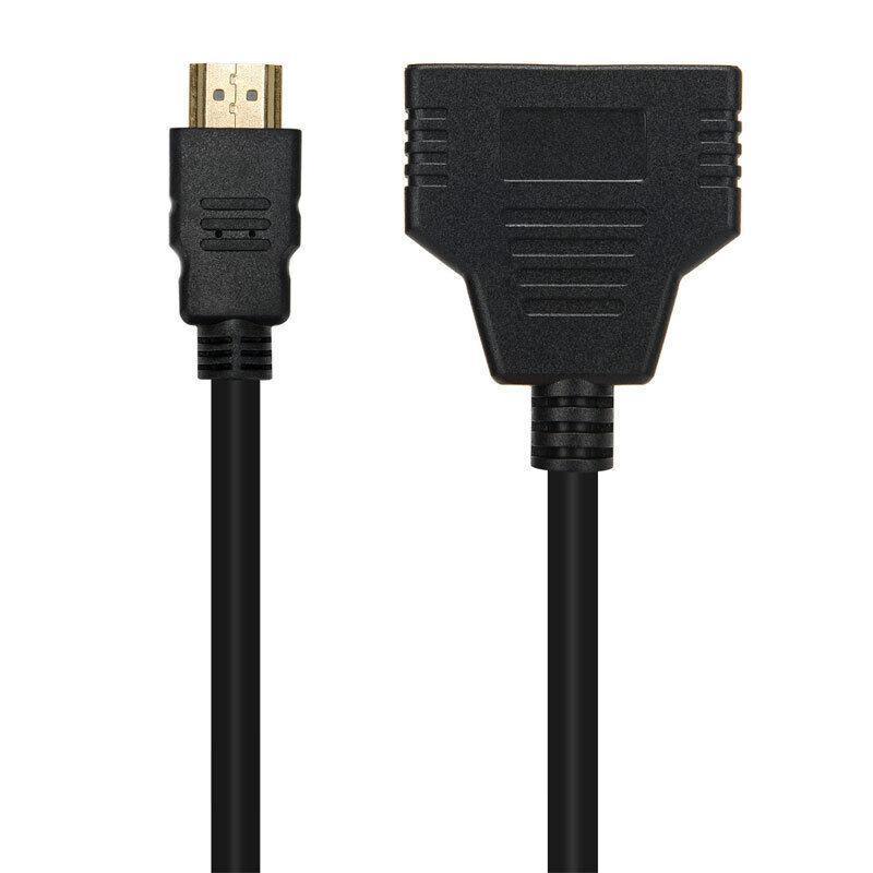 Computer Cables & Adapters: Hdmi Splitter 1 In 2 Out Cable Adapter Converter 1080P Multi Display Duplicator