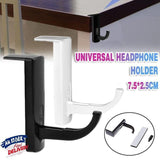Bathroom Cabinets, Cupboards & Storage: Universal Headphone Hook Desk Edge Mount Adhesive Headset Holder - White