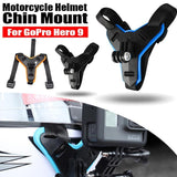 Camera Accessories: Helmet Chin Mount Holder Motorcycle Strap For GoPro Hero 9/8/7/6/5 Sports Camera - Blue
