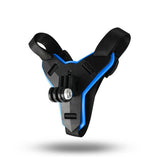 Camera Accessories: Helmet Chin Mount Holder Motorcycle Strap For GoPro Hero 9/8/7/6/5 Sports Camera - Blue