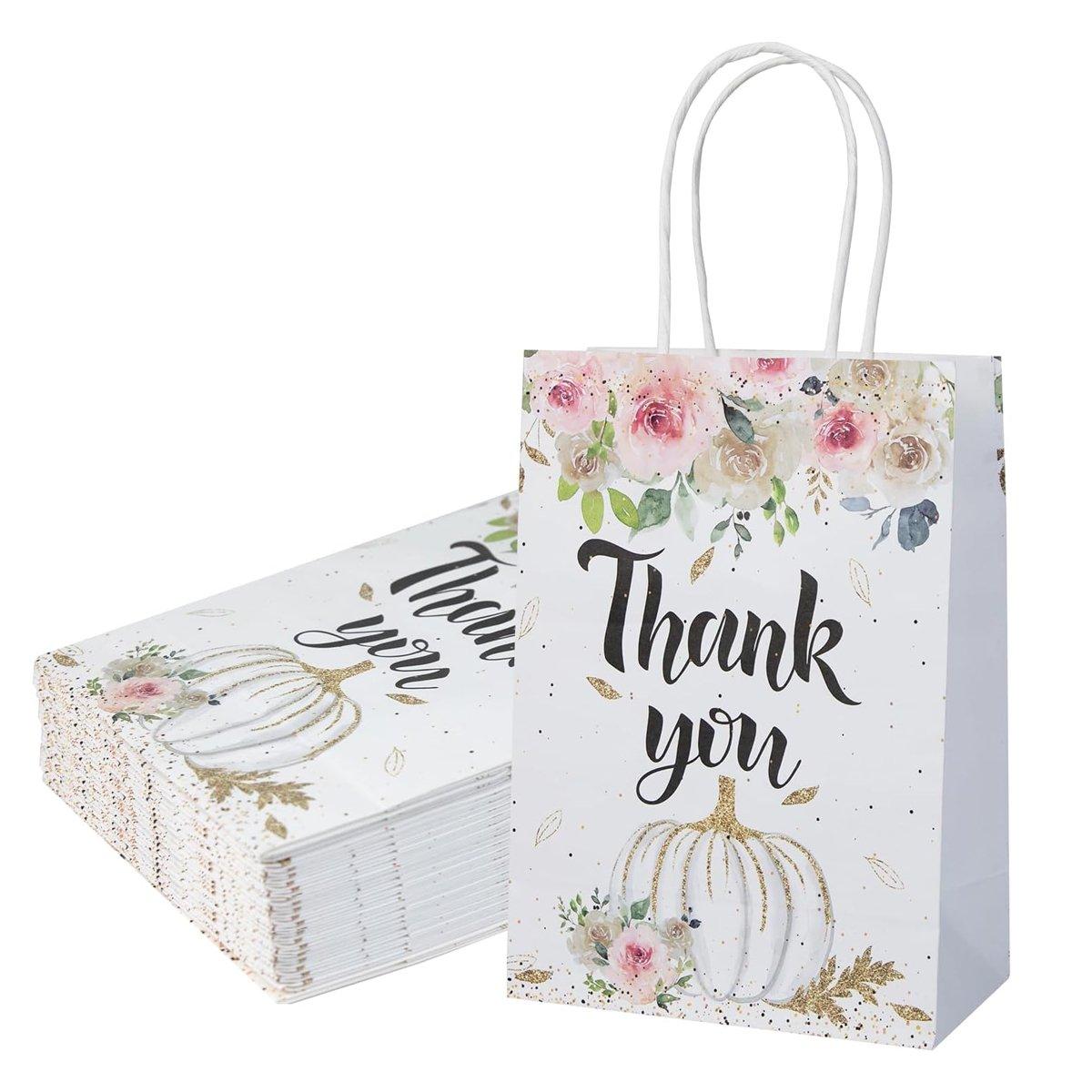 Gift Bags: 30pcs Printed Gift Bags Holiday Packaging Tote Gift Bags for Christmas Party