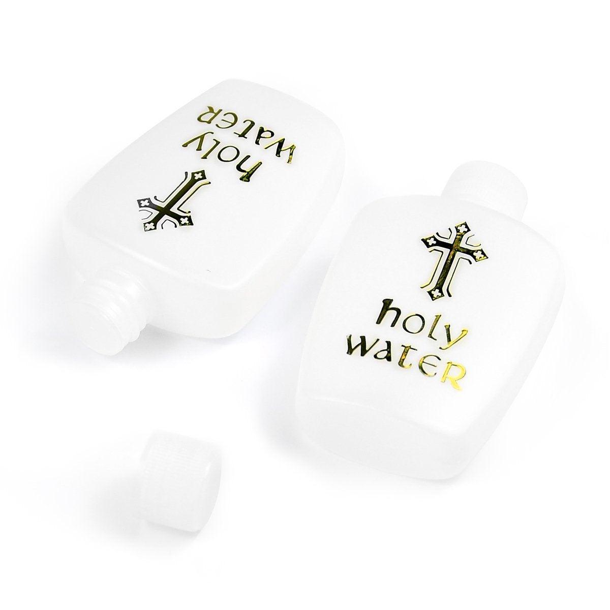 Novelty Gifts: 10XHoly Water Bottle Gold For Cross Plastic Portable Holy Water Container Easter