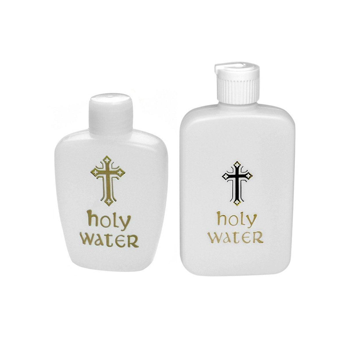 Novelty Gifts: 10XHoly Water Bottle Gold For Cross Plastic Portable Holy Water Container Easter