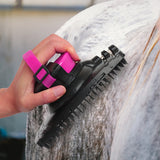 Pet Grooming Supplies: Horse Bath Brush Grooming Massage Comb Soft Bristle Cleaning Tool For Equine Use