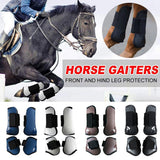 Farm Equipment: 4pcs Show Jumping Horse Leg Warmers Gaiters for Joint Protection Equine Gear - Navy