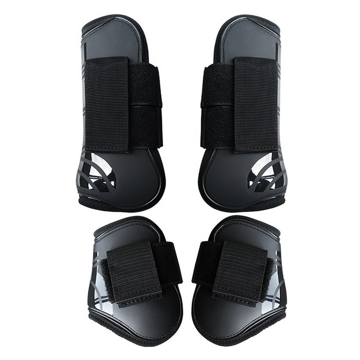 Farm Equipment: 4pcs Show Jumping Horse Leg Warmers Gaiters for Joint Protection Equine Gear - Navy