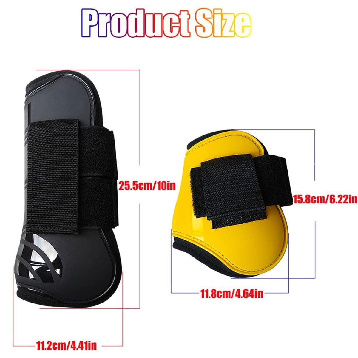 Farm Equipment: 4pcs Show Jumping Horse Leg Warmers Gaiters for Joint Protection Equine Gear - White
