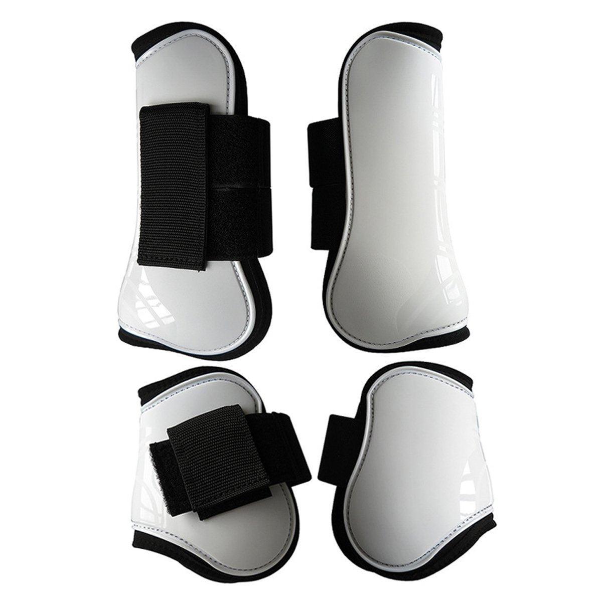 Farm Equipment: 4pcs Show Jumping Horse Leg Warmers Gaiters for Joint Protection Equine Gear - White