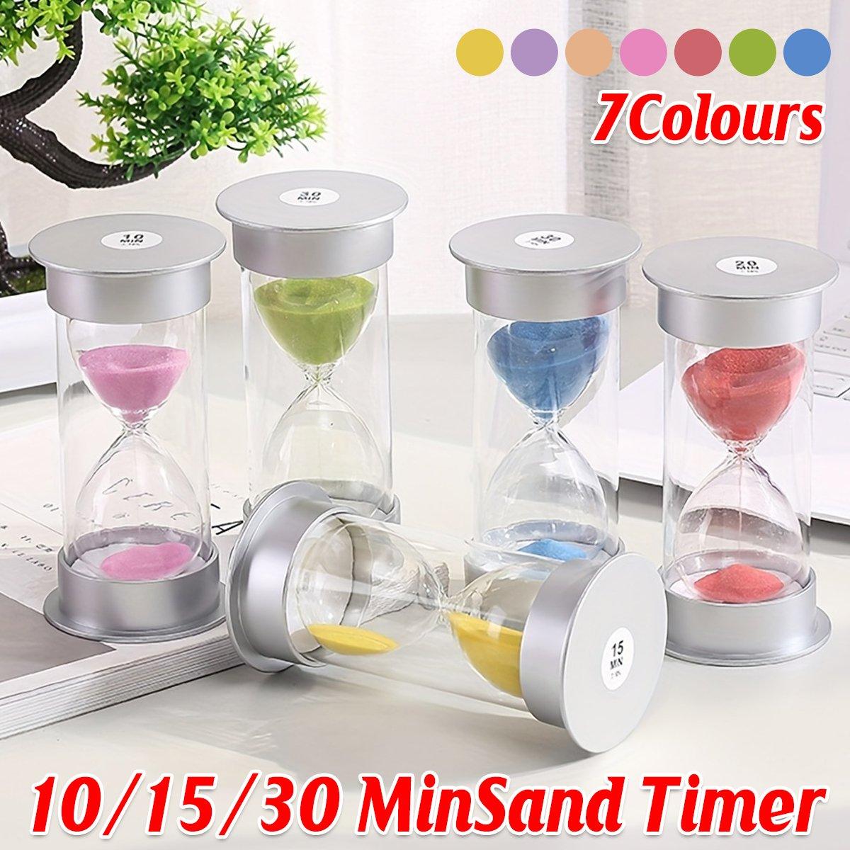 Clocks: 10/15/30 Minute Hourglass Timer Sand Timer for Home Office and Classroom Use - Yellow-10min