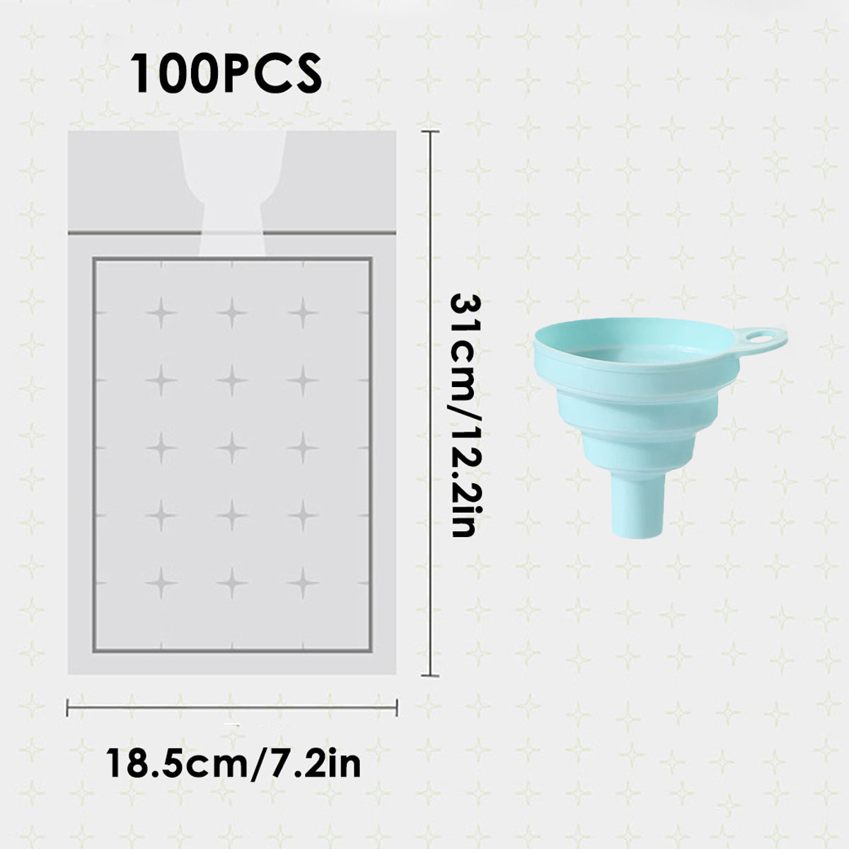 Food Storage: Disposable Ice Pack Bag 100PCS Water Injection Ice Cube Mold Tear Ice Grid