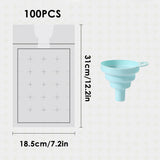 Food Storage: Disposable Ice Pack Bag 100PCS Water Injection Ice Cube Mold Tear Ice Grid