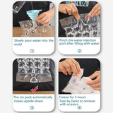 Food Storage: Disposable Ice Pack Bag 100PCS Water Injection Ice Cube Mold Tear Ice Grid