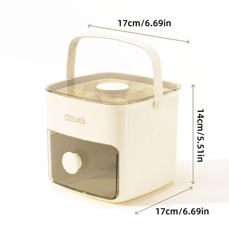 Food Storage: Portable Ice Compartment Cube Mold Plastic Ice Making Box and Ice Cube Holder